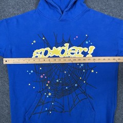 Sp5der TC Blue Web Hoodie Mens M Blue Young Thug Streetwear Hip Hop