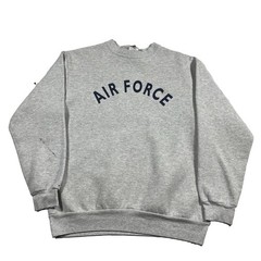 US Air Force Military Sweatshirt Gray Made USA Size S Vintage