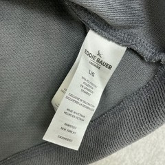 Eddie Bauer Men’s L Lounge Pullover Hoodie Gray Polyester/Spandex Blend N0307