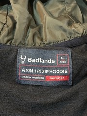 Badlands Mens Blue Long Sleeve Axin 1/4 Quarter Zip Pullover Hoodie Size Large
