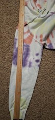 The Goat USA Adult Medium White Tie Dye Hoodie Long Sleeve Cotton Polyester M