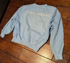 PURPLE BRAND Men’s Sky Blue Heavy Cotton Sweatshirt Size Medium