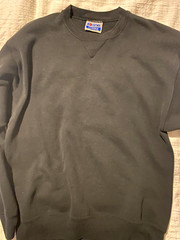Hanes Classics Men’s Black Pullover Sweatshirt L Crewneck Solid Long Sleeve
