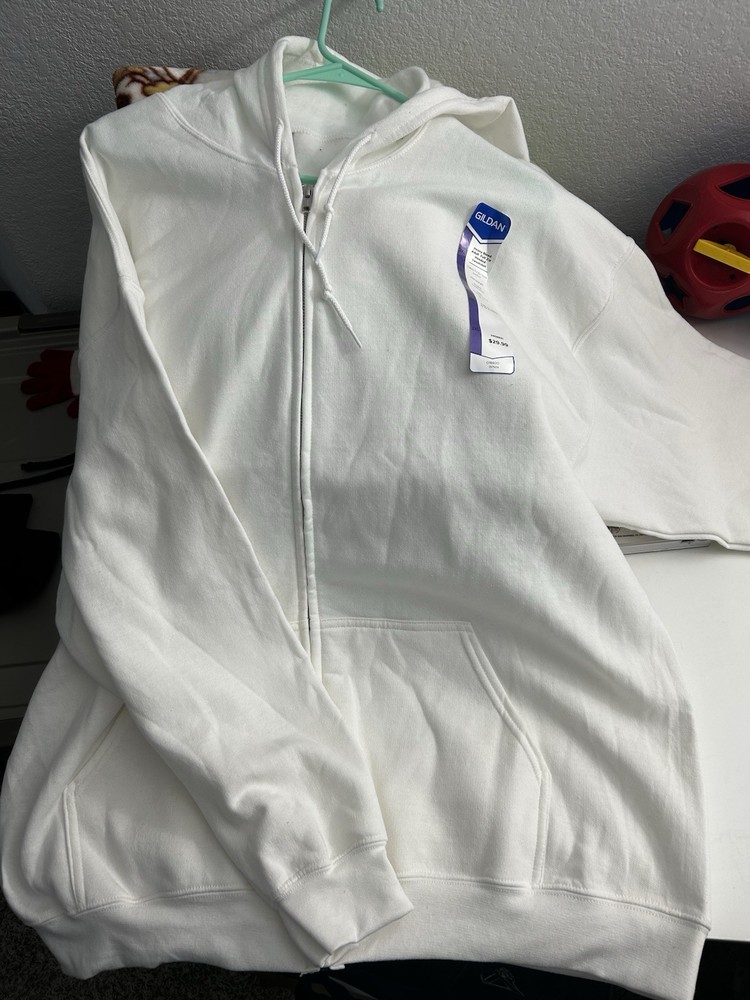 Gildan – G18600 – White Hoodie 2XL
