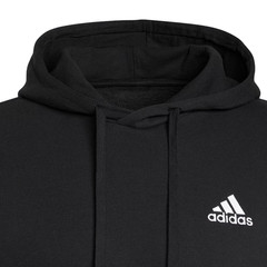 Adidas Essentials Feelcozy HD Logo Hoodie Sweatshirt Black White GV5294 S M XL