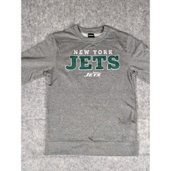 New York Jets Sweatshirt Crewneck Pullover Football NFL Mens Sport Gray Large