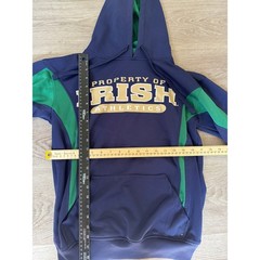 Child’s Small Irish Athletics Hoodie Navy Blue Green Gold Collegiate Sweatshirt