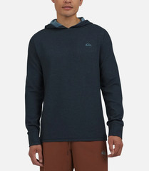 Quiksilver Men’s Textured Pullover Sweater Hoodie Blue Size L