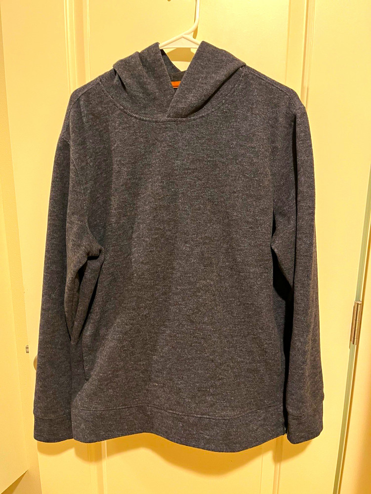 JACHS New York Men’s Gray Fleece Pullover Hoodie w/ Pockets Size M