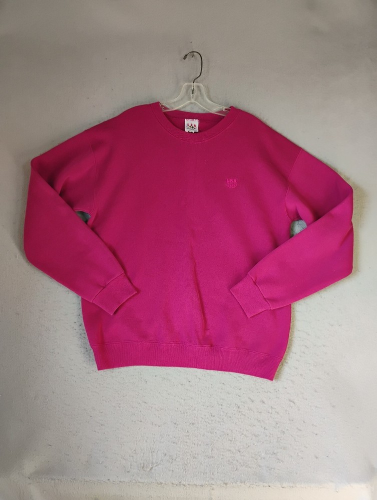 Vintage Olympics Sweatshirt Adult Large Purple Long Sleeve Crew Neck Logo USA