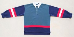 GAP ATHLETIC FLEECE SWEATSHIRT NAVY BLUE, RED AND WHITE STRIPES SIZE XL