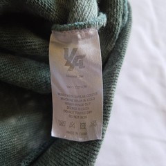 YoungLA Green White Tie-Dye Lrg Cotton Pullover Graphic Sweater Fitness Gymwear