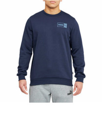 Puma Men’s Crew Neck Fleece Pullover Logo Sweatshirt