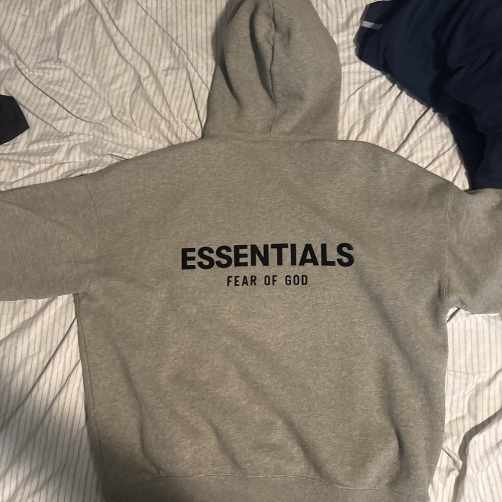 Essentials Dark Oatmeal Hoodie Size Small great condition
