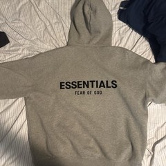 Essentials Dark Oatmeal Hoodie Size Small great condition