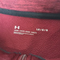 Under Armour Sweater Mens Large Burgundy Loose Coldgear Performance Tech Golf