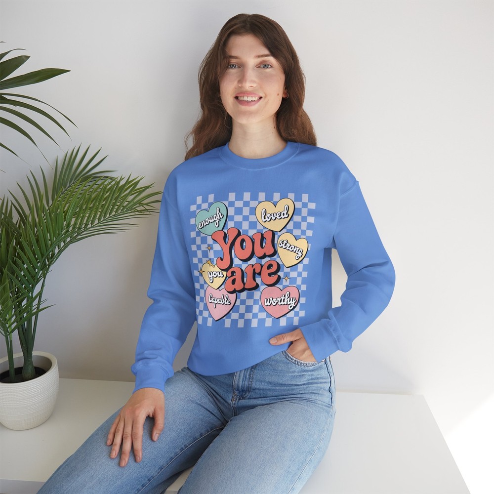 Cute Teacher Valentine Sweatshirt, Retro Heart Shirt, Women’s Love Sweatshirt