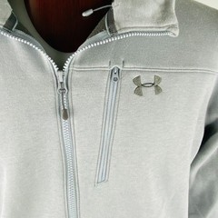 Under Armour Mens Zippered Hooded Athletic Jacket Oudoors Walking Job XL*