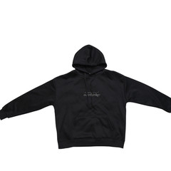 NWOT Overthinker Black Pullover Hoodie Unisex One Size Minimalist Graphic