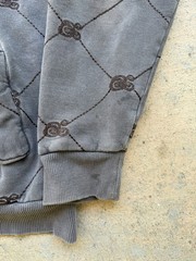 Vintage Brown Triple Five Soul Embroidered Zip Up Hoodie Size Large Mens