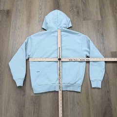 Pangaia Hoodie Mens XXS Light Blue Organic Cotton Recycled Fleece Pullover Logo