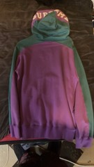 Supreme Panel Hoody Purple Green Large
