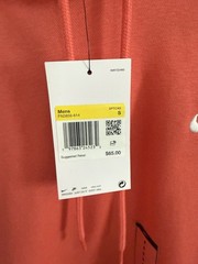 New Nike Sportswear Men’s Club Fleece Pullover SMALL CORAL Hoodie FN3859-814