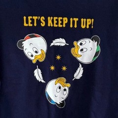 UT Uniqlo Disney Sweatshirt Mens XXS Blue Huey Dewey Louie Duck Graphic NWT