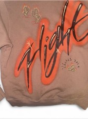 Jordan Cactus Jack Brown Graphic Fleece Pullover Hoodie Men’s XL Pockets