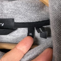 Theory Hoodie Men XL Gray Terrycloth Hooded Sweater Long Sleeve Basic Essential