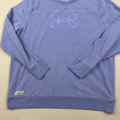 Under Armour Sweatshirt Men 2XL Blue Solid Fishing Crew Hook UA Pullover XXL