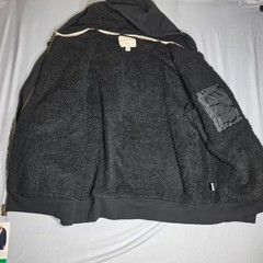 Weatherproof Vintage Men’s XL Black Sherpa Lined Full Zip Hoodie Sweatshirt NWT