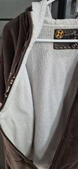 Y2K Quiksilver Full Zip Hoodie (Brown Spellout Surf Graphic) XL