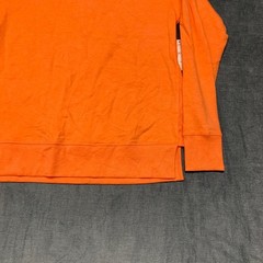 Jockey Sweatshirt Mens Medium Orange Rayon Stretch Side Slit Cozy Fleece Lined