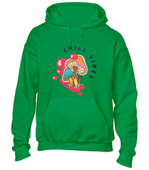 CHILL VIBES HOODY HOODIE FUNNY SUMMER HOLIDAY CLOTHING CASUAL NICE TOP
