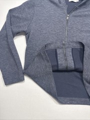 Vince Hoodie Mens X Large XL Blue Full Zip Cotton Rayon Knit Sweater
