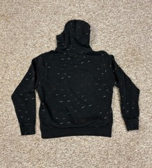 Mens Nike All Over Print Multicolor Swoosh Sweatshirt • Size Small S Black Y2K