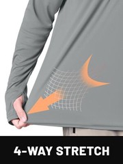 Men’s UPF50+ Sun Protection UV Block Shirts Outdoor Fishing Performance Hoodies