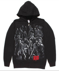 The Walking Dead Black Hoodie Sweatshirt Zombie Walkers Attack – Vintage Size M