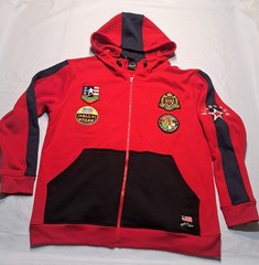 Krisp NYC ALL STARS Sweatshirt Hoodie XL Patches Sports Club Drawstring, Pockets