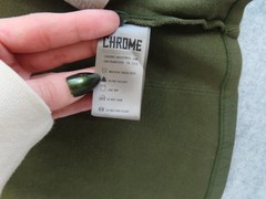 Chrome Industries Hoodie Mens Large Green Full Zip Fleece Cycling Jacket