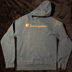 Champion Men’s Script Logo Pullover Hoodie Blue Teal Sweatshirt S Streetwear
