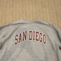 P&K Gray San Diego Graphic Crewneck Pullover Sweatshirt Fleece One Size