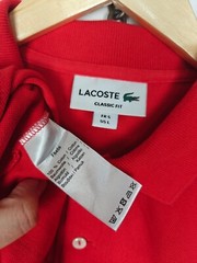 Lacoste Basic Long Sleeve Pullover Logo Red size L