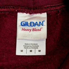 EUC Gildan Heavy Blend Long Sleeve Sweatshirt/Hoodie Burgundy , M Liberty Psych