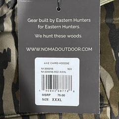 NEW W/ TAGS!! Nomad Bottomland Camo Utility Hoodie – Men’s Sweatshirt – Size 3XL