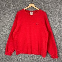 VTG NIKE Men’s Red Crew Neck Sweatshirt Long Sleeve Basic Logo Size L