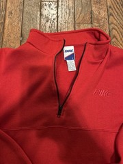 Vintage Bike Quarter Zip Size Large 90s Bicycle Red Fall Winter Bicycle