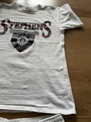 Vintage 90s Champion Stephens College Shorts And Shirt Set USA Made Ivy Prep L