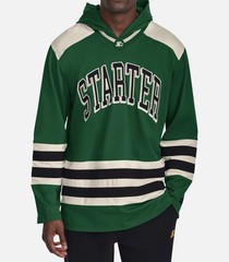 Starter Men’s Green Hooded Logo Hockey Jersey Sweatshirt Size XL
